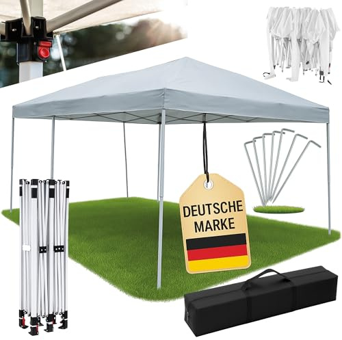 ONDIS24 Faltpavillon Faltzelt 6x3m Pavillon Partyzelt grau inkl. Tragetasche & Heringe (Rechteckig)