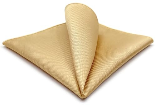 S&W SHLAX&WING Pañuelo de Bolsillo para Hombres Color Sólido Amarillo para Chaqueta de Traje Boda Regalo Pañuelos