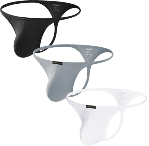 Casey Kevin String Tanga män – 3-pack – herrstringtrosor, B1 svart/vit/grå (3-pack), L