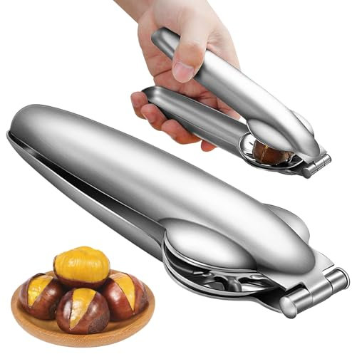 Axinyijia Maroni Schneider aus Edelstahl Chestnut Clip, Kastanien Schneider Multifunktionale Maronen Schneider, kastanienhalter für Walnüsse Kastanien Nüsse Sheller
