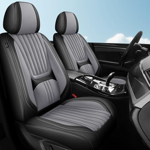 Roguzm Autositzbezüge Universal passend für VW Polo Golf 4 5 6 7 Passat B5 B6 B7 B8 Tguan Bora Magotan Tguan L Candy Santana Lavida Vollschutz Nappa Sitzbezüge