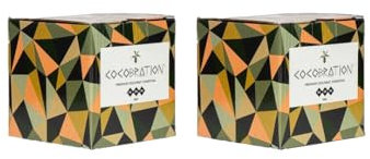 Carbón Natural Cocobration 26mm - 2kg (2x1kg) | Carbón para Cachimba, Shisha y Hookah, Cáscaras de Coco, Biodegradable, Combustión Larga y Uniforme
