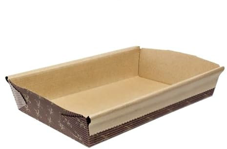 Monouso | 402 Moldes de Papel Kraft, 16,8x11x3,8cm, Moldes para Horno, Pan, Bizcochos, Tartas, Microondas, Panadería, Pastelería