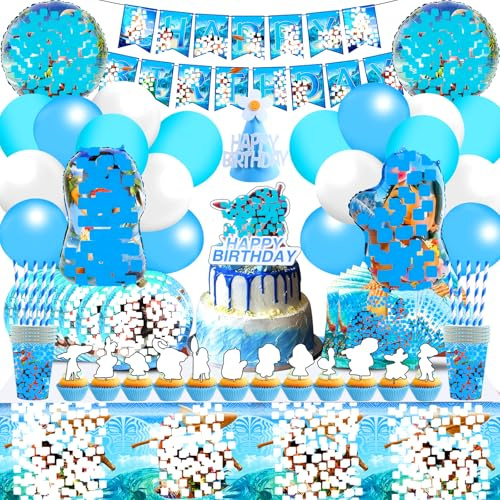 100 Piece Luftballons, Geburtstagsdeko, Partygeschirr, Party Tableware Set,Thema Party Dekorationen, Partei Dekoration Set für Kindergeburtstag, Tischdeko Party