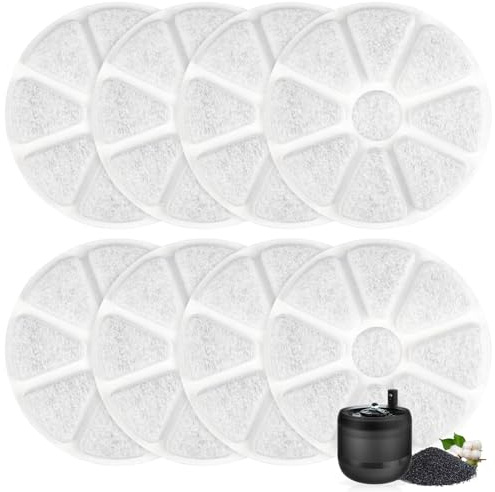 8 filtros para fuente de gato Philips PAW3210/02 | Filtro de repuesto de carbón activo. Sistemas de filtración triples