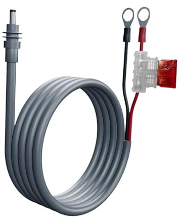 LeeQinersw 18AWG DC Stromkabel Kabelweiterung Kabelbaum 30A Sicherungskasten Gummi -Mini -DC -Netzkabel für Karrenbeleuchtung Motorrad, 5m