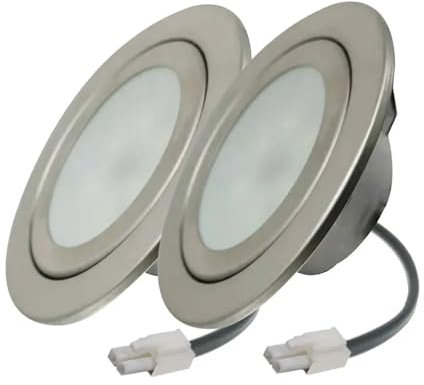 BoBoBn Luce di aspirazione fumi DC 12V, Luce for Cappa da Cucina, 1,5W, 68mm, Luce di aspirazione fumi, Bianco Caldo 3000K.