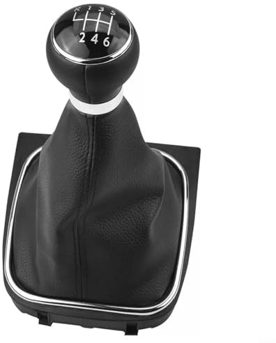 EXTRWORY Auto-Schaltknauf, Gamasche, Kofferraumabdeckungs-Set, schwarzer Schaltsack und Schaltknauf-Zubehör für EOS Golf V VI für Jetta (6 Gänge)