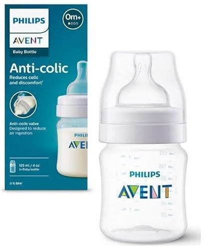 Philips Avent Anti-Colic Trinkflasche, 125 ml, BPA-frei, 0+ Monate