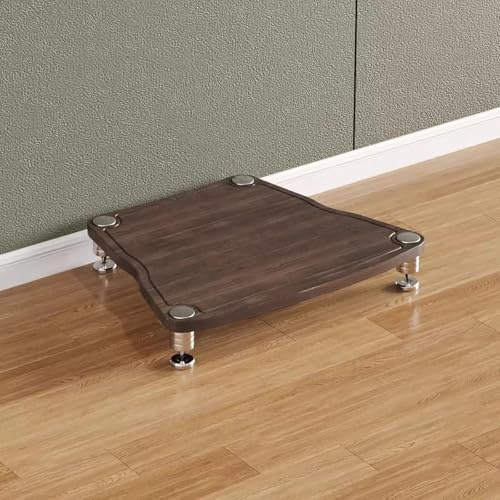 Heavy Duty Audio Rack 4-Layer Media Stand for Record Players & Stereo Receiver Sturdy AV Component Stand Brown Finish Perfect for Home Theater & Entertainment Systems