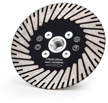 Casaverde Diamanttrennscheibe 115mm für Winkelschleifer,Diamantschneidscheibe zum Schneiden und Schleifen von Granit,Quarz und Quarzit,mit M14-Flansch