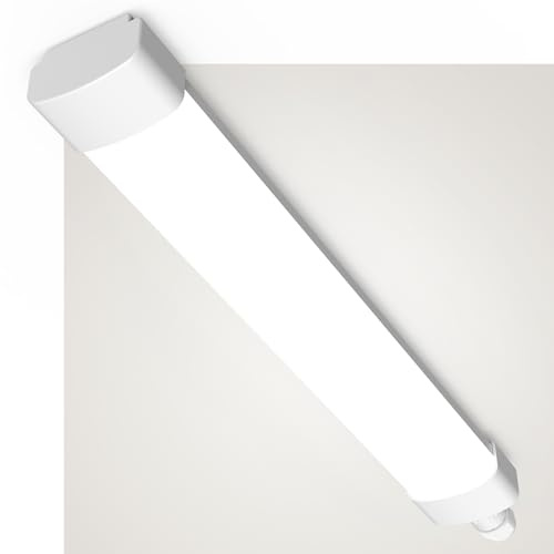 ANTENLICHT 2er Set LED Feuchtraumleuchte 60CM in Neutralweiß 4000K 18W 2000Lumen, IP65 Wasserdicht Nassraumleuchte Kellerleuchte Feuchtraumlampe für Werkstatt Flur Treppe Garage Abstellraum Büros
