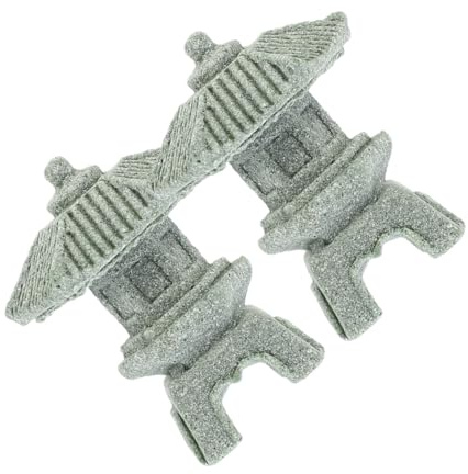 SEWACC Estatua de Pagoda Mini de Piedra Adorno de Jardín Japonés Pequeño Farol de Pagoda para Decoración de Micro Paisajes Bonsái y Terraza Paquete de 2 Unidades