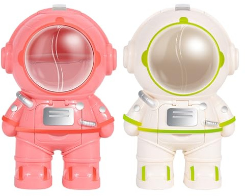 2 Pcs Astronaut Style Water Cooler Bottle, Kids Water Dispenser 2x250ml Mini Drink Dispenser Strap Cup, Astronaut Style Waters Bottle Toy With WaterCup And Strap Creative Children's Toys