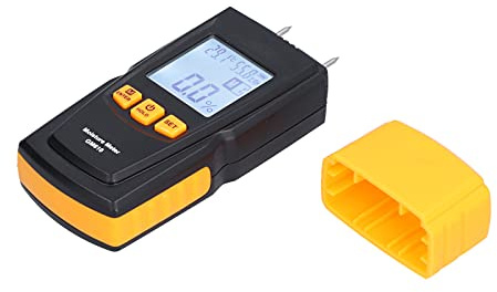 Arythia Umidimetro per Legno Digitale, Igrometro Professionale 2-70% Range, Rilevatore umidità Legno 4 Impostazioni Specie, Tester per Falegnameria e Legna da Ardere