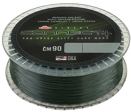 Berkley Connect CM90 1200 m grüne monofile Angelschnur – sinkt schnell, superstark ohne Drall – für Karpfen und Waller