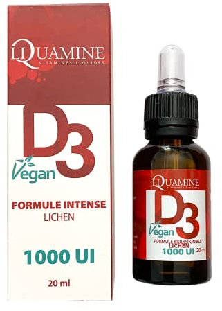 Dr Theiss - Liquamine Vitamine D3 1000UI - Flacon Goutte - Complément Alimentaire Liquide, Vegan - Structure Osseuse & Fonction Musculaire - Flacon Goutte 20ml