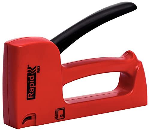 Rapid, Engrapadora manual Rapid R53 para grapas de alambre fino No. 53, mango ergonómico con función de bloqueo, piezas consumibles internas de acero, fabricadas en Suecia