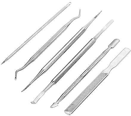 Eingewachsene Zehennägel Set, Professionelle Nagelpflege Eingewachsene Fußnägel Datei & Lifter Kit, 6PCS Pre Edelstahl Maniküre & Pediküre Set, Nagelfeile und Eingewachsene Zehennagel Werkzeug