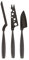 BOSKA Holland 307089 Monaco+ Set Coltelli per Formaggio, Acciaio Inossidabile, Nero