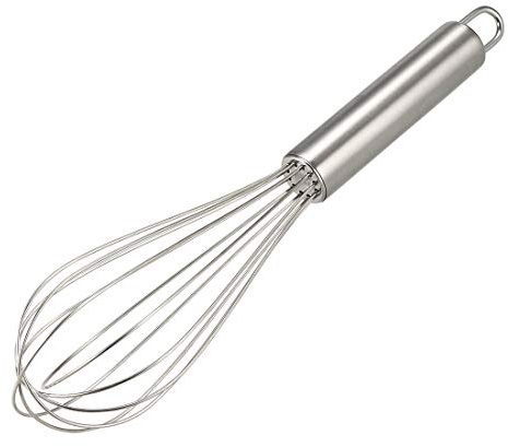 sourcing map Balloon Wire Whisk 8-inch Stainless Steel for Blending, Whisking, Beating, Stirring