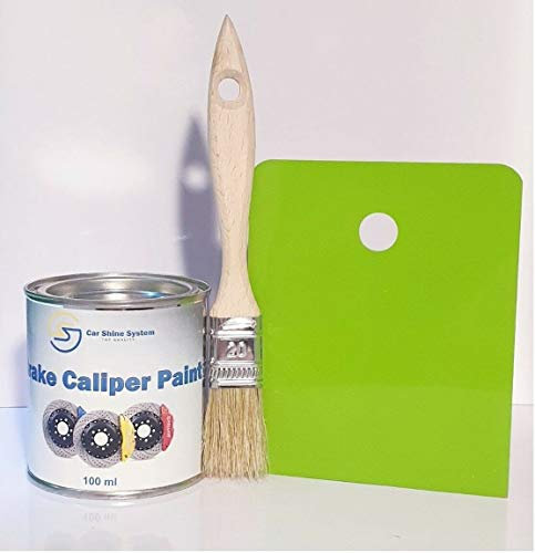 Car Shine System LIME GREEN BRAKE CALIPER PAINT METAL ENGINE Heat Resistant 500ml Free Brush