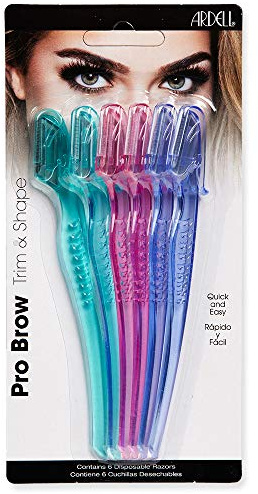 Ardell Pro Brow for Trim & Shape – Eyebrow Razor, Trimmer, and Shaper with Cover, Face Razor for Women, Dermaplane Razor, 1 Pack
