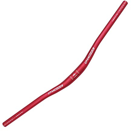 UPANBIKE φ31,8 mm MTB Mountainbike Fahrrad extra langer Lenker 780 mm Riser Bar (780 mm, rot)