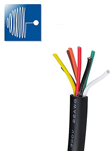 Davitu Wires & Cables - UL2464 20awg 2/3/4/5/6/7/8/9/10 cores electrical cable Multi-core PVC jacket cable Tinned standard copper wire audio cable wire - (Color: Black, Length: 1m, 20AWGX10C)