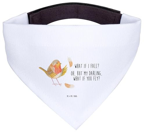 Mr. & Mrs. Panda Hunde Halstuch Rotkehlchen Federn - Geschenk, Motivation Sprüche, Tuch, Für, fliegen, Vogel, Hundehalstuch, Hund, Spruch, Motivationsbilder, Lustige