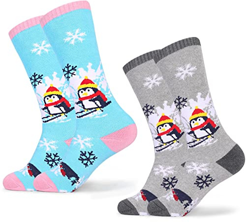 Tofern Calcetines de Esquí para Niños con Estilo y Comodidad Inigualables