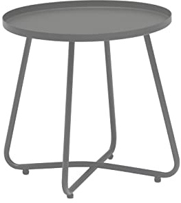 Dehner Tavolino Ibiza circa 45 cm, altezza circa 45 cm, acciaio verniciato a polvere, antracite