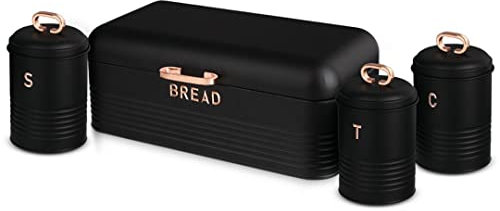 Berlinger Haus - BH/6753 - Caja de pan con cartuchos de 3 pc, oro negro rosa