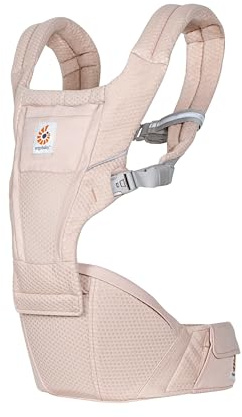 Ergobaby Alta Hip Seat, marsupio con seggiolino per neonati e bambini dai 4 mesi in su (5,5 kg - 20,4 kg), con rete SoftFlex