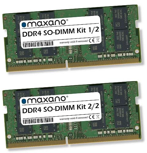 Maxano Lot de 2 barrettes RAM de 32 Go compatibles avec MSI Vector GP76 12UE PC4-25600 SO-DIMM 64 Go