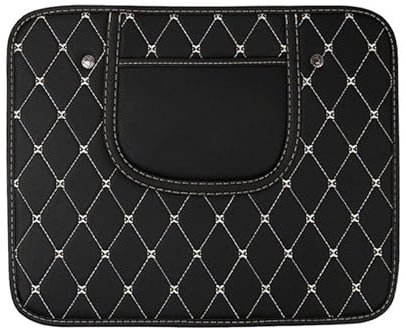 THOMIX 2 Stück Auto Rücksitz Anti Kick Pad für Mini Countryman One/Cooper/Cooper S, Wasserdicht Leder Rückenlehne Anti-Kick Pads Autositz Rückenlehnenschutz Mit Taschen,Short-Black