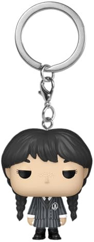 Funko Pop! Keychain: Wednesday Addams - Wednesday Addams Novelty Keyring - Collectable Mini Figure - Stocking Filler - Gift Idea - Official Merchandise - TV Fans - Backpack Decor
