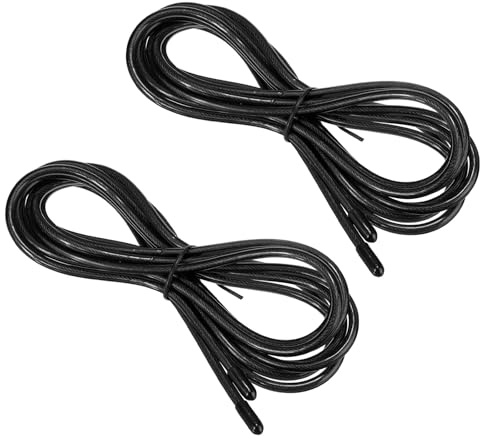 PATIKIL Paquete de 2 10 pies Cable de Repuesto para Cuerda de Saltar Negro