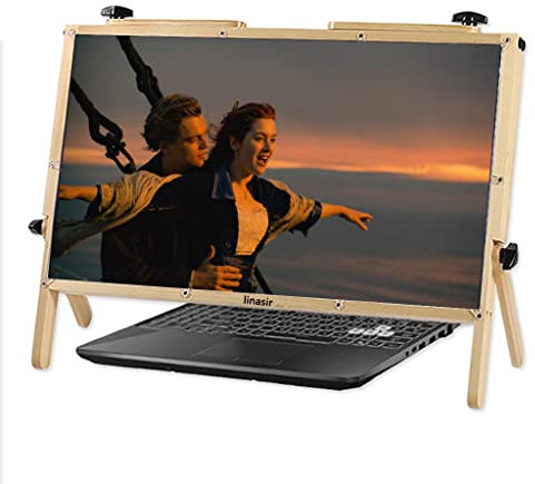 Laptop-Bildschirmlupe 22 Zoll, hochauflösende Leselupe, ultraklares blaues Licht, 3-facher Lupenhalter, kompatibel mit 14/15/16/17/18/20-Zoll-Handy, Tablet,Natürlich (Natürlich)