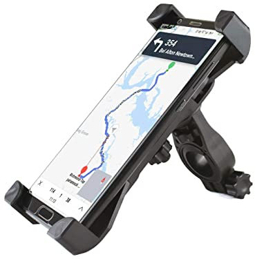 Handyhalterung für Fahrräder oder Fahrrad Handyhalterung für Karten und GPS Navigation, Anti Shake und Stabile Wiegenklemme mit 360° Drehung Bike Mount Handyhalterung für alle Smartphones (Schwarz)