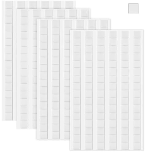 JULBEAR Klebeknete, 384 Stück Selbstklebende Klebeknete Foto Klebepads 3D Klebepunkte Wiederverwendbar Fotokleber Doppelseitig Selbstklebend für Poster Bildern Basteln(Weiß)