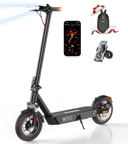 iScooter i10Plus/i10Max Fast Electric Scooter Adults, 50/80 KM Range, Support APP One-click Lock, Dual Suspension, 3 Braking Systems & Turn Signals, 120KG Capacity