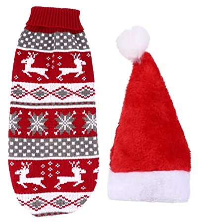 Parliky Hundekleidung Weihnachten Haustierkostüm Rentier Haustierpullover Warmes Stilvolles Haustieroutfit