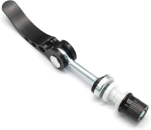 Haohaiblooms Bicycle Quick Release Seat Clamp - Folding Saddle Seat Post Clamp with Cam Lever - 5.0mm x 60mm Skewer Bolt - Black