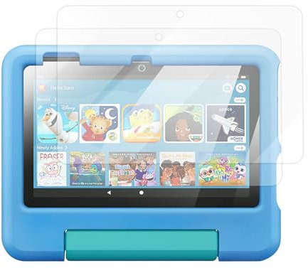 Pennle 2 Pack Screen Protector for 7/7 Kids Tablet (2022 12th), 7 Inch Ultra-Clear, Touch Sensitive, Anti Scratch, Bubble-Free Straight Tempered Glass Screen Protector with HD Display, 9H Hardness