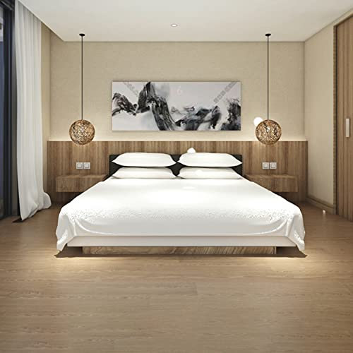 Carreaux de sol en vinyle auto-adhésifs aspect grain de bois naturel imperméable à décoller et coller pour cuisine, salon, chambre à coucher, facile à installer, taille : 5 m², couleur : B 1