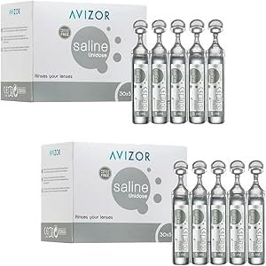 Avízor Saline - Avizor Saline Solution Unidose 30x5ml - Pack of 2 Boxes - Rinsing and Hydration for Contact Lenses