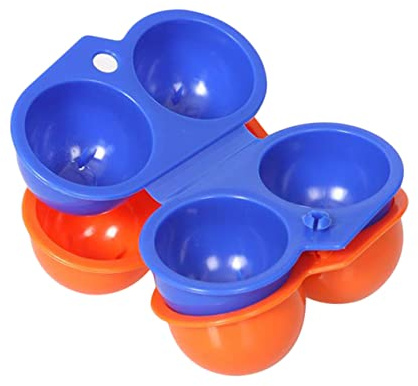 ERINGOGO Contenitore per Uova Pieghevole in Plastica Pp 2 Scomparti, Portatile e Facile da Usare, per Campeggio e Viaggi All'aperto, Confezione da 2 Pezzi