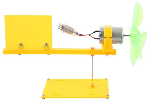 HONMEET Generatore Eolico Mini Diy Educativo Motore a Continua, Gioco Da Scrivania Scientifico Per Ragazzo Ragazza, Apprendimento Creativo Luce Rotante e Puzzle Di Fisica