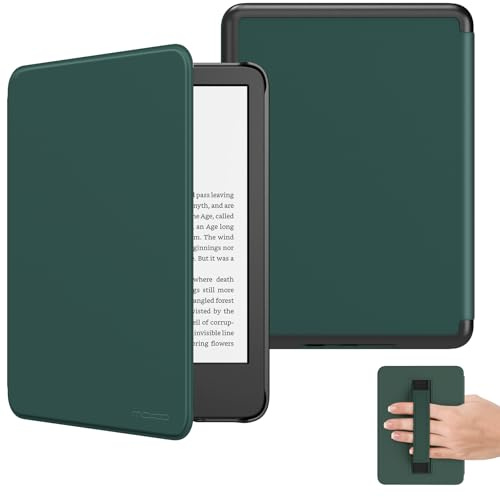 MoKo Case for 6 All-New Kindle (11th Generation-2024/2022 Release), Lightweight Shell Cover with Hand Strap Auto Wake/Sleep for Kindle 11th Generation 2024 e-Reader, Midnight Green